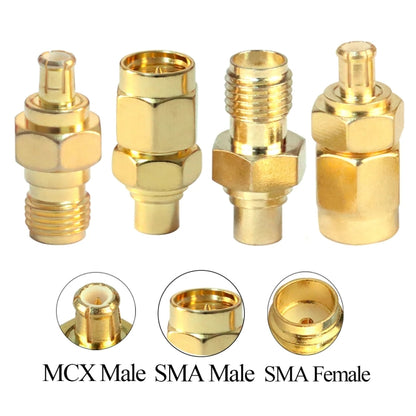 4pcs /Set SMA To MCX Connector Kit RF Coaxial Gold Plated Adapter, 4pcs /Set SMA To MCX