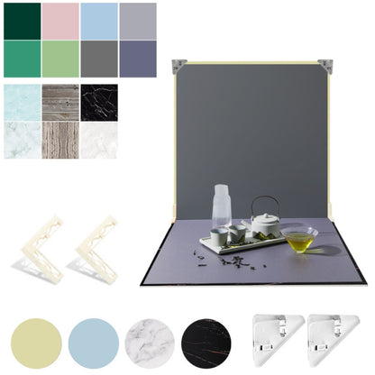 2pcs 40cm Double-Sided Background Board + 7pcs Backdrop Paper Photography Props Set, Set 1, Set 2, Set 3, Set 4