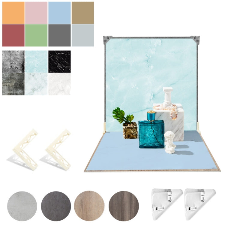 2pcs 40cm Double-Sided Background Board + 7pcs Backdrop Paper Photography Props Set, Set 1, Set 2, Set 3, Set 4
