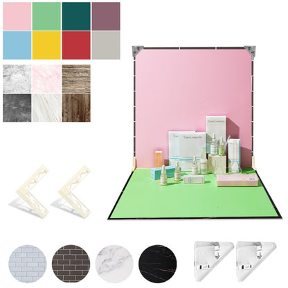2pcs 60cm Double-Sided Background Board + 7pcs Backdrop Paper Photography Props Set, Set 1, Set 2, Set 3, Set 4, Set 5, Set 6, Set 7