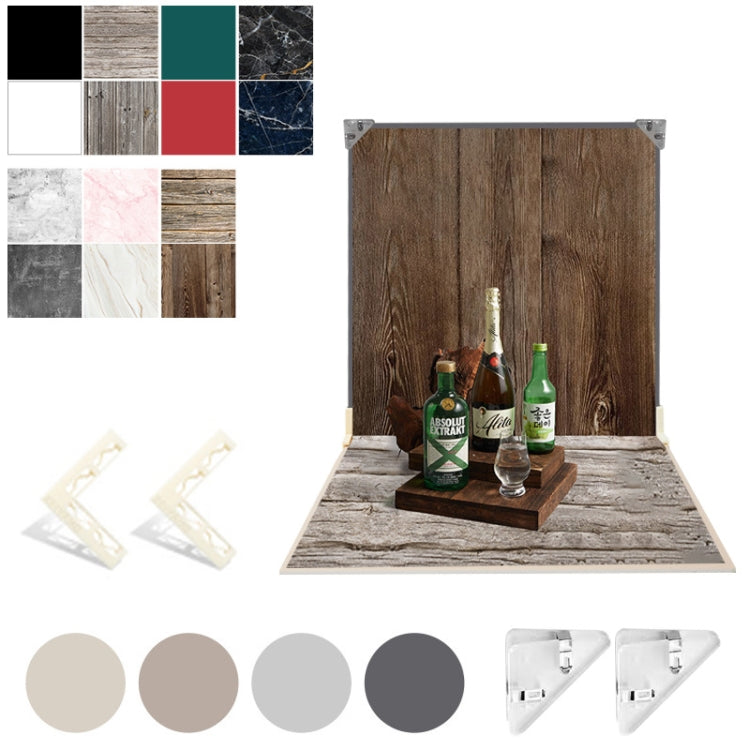 2pcs 60cm Double-Sided Background Board + 7pcs Backdrop Paper Photography Props Set, Set 1, Set 2, Set 3, Set 4, Set 5, Set 6, Set 7