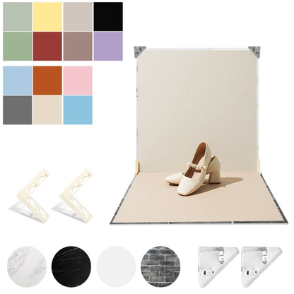 2pcs 60cm Double-Sided Background Board + 7pcs Backdrop Paper Photography Props Set, Set 1, Set 2, Set 3, Set 4, Set 5, Set 6, Set 7