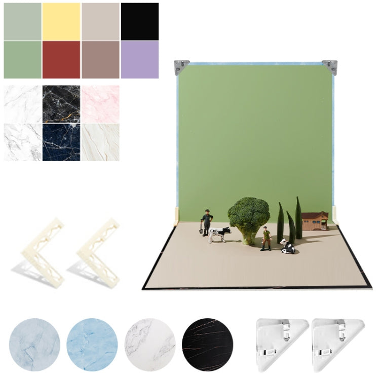 2pcs 60cm Double-Sided Background Board + 7pcs Backdrop Paper Photography Props Set, Set 1, Set 2, Set 3, Set 4, Set 5, Set 6, Set 7