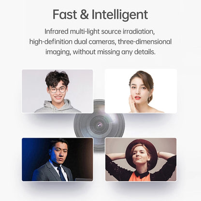 FA03 Intelligent Voice Prompt Face Recognition Fingerprint Attendance Machine, English with US Plug, English with EU Plug, English with UK Plug