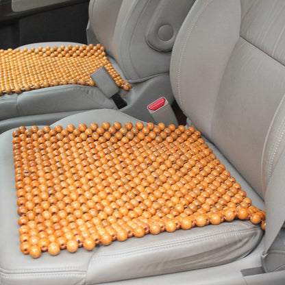 44x44cm Summer Car Pure Wood Beads Square Seat Cushion