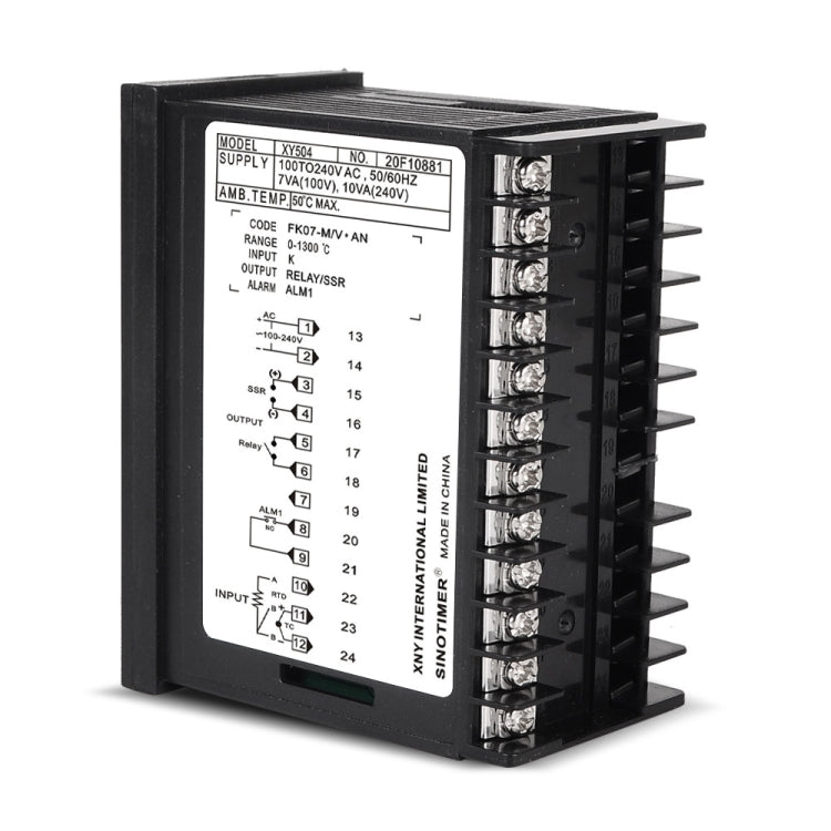 SINOTIMER XY504 Smart Temperature Control Instrument Short Case PID Heating Refrigeration Relay SSR Solid State Output, XY504