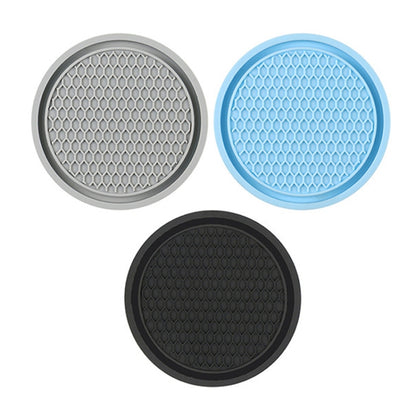 3pcs 7cm Car Diamond-free Water Coaster Interior Anti-slip Mat