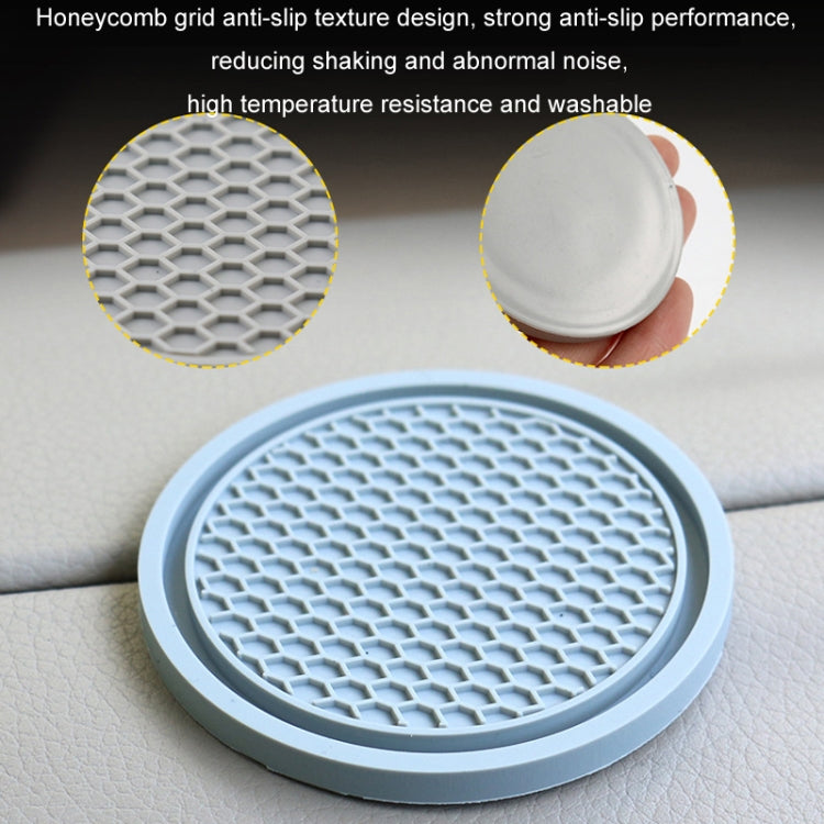 3pcs 7cm Car Diamond-free Water Coaster Interior Anti-slip Mat