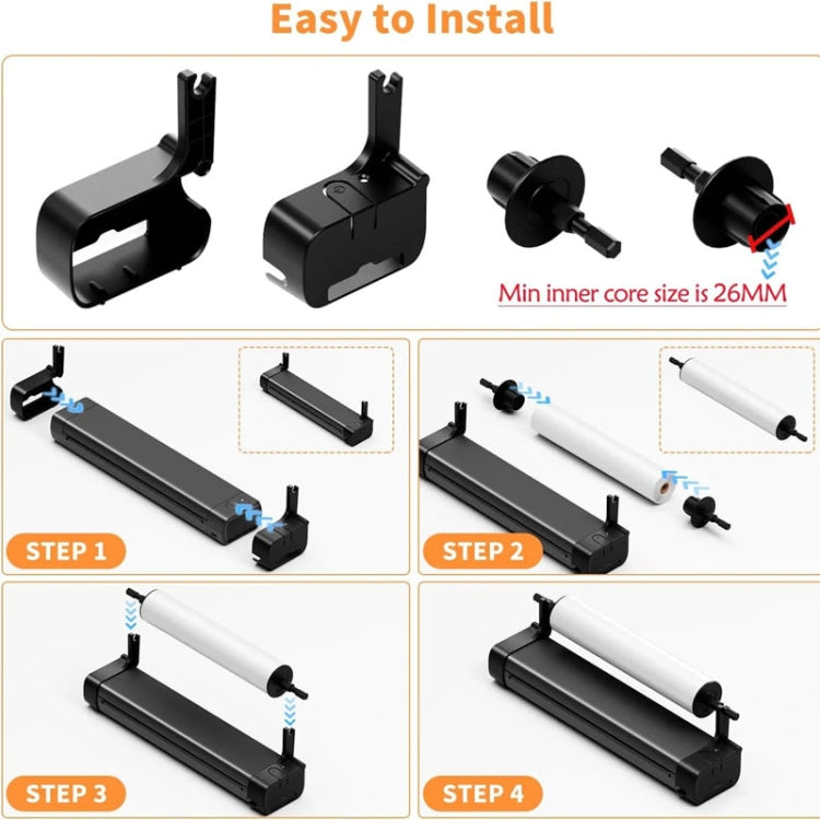 Phomemo M08F Printer Holder For, Holder For A4 Rolls Paper, Holder For Letter Rolls Paper