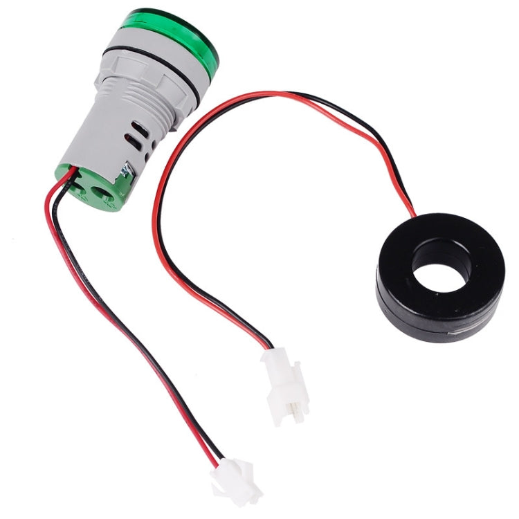 SINOTIMER ST16A Round 22mm LED Digital Signal Light 220V AC Ammeter 0-100A AC Current Indicator Light, ST16A