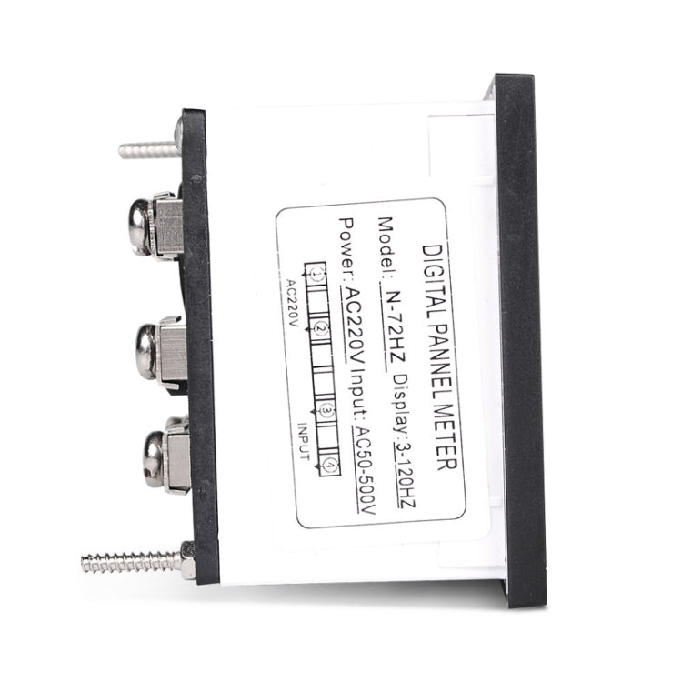 SINOTIMER N-72HZ AC Frequency Signal Indicator Square Turntable LED Digital Frequency Meter, N-72HZ