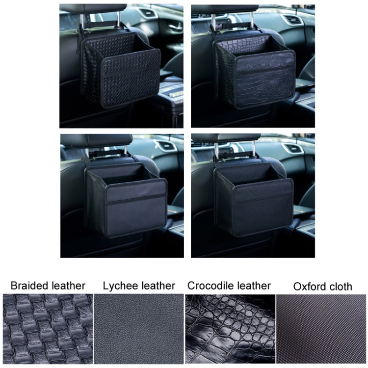Car Hanging Garbage Bag Multifunctional Folding Storage Box, H611 Woven Pattern, H612 Crocodile Pattern, H613 Litchi Pattern, H615 Oxford Cloth