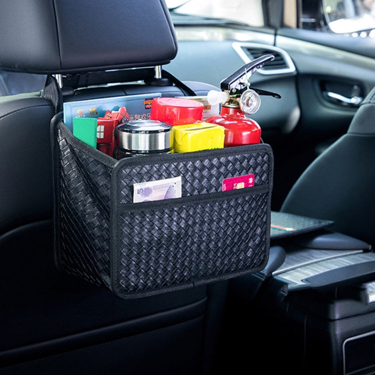 Car Hanging Garbage Bag Multifunctional Folding Storage Box, H611 Woven Pattern, H612 Crocodile Pattern, H613 Litchi Pattern, H615 Oxford Cloth