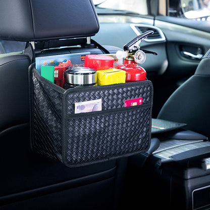 Car Hanging Garbage Bag Multifunctional Folding Storage Box, H611 Woven Pattern, H612 Crocodile Pattern, H613 Litchi Pattern, H615 Oxford Cloth
