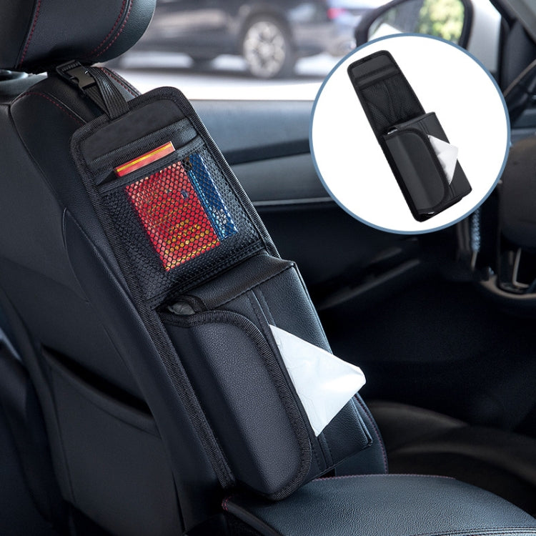 Car Seat Side Storage Hanging Bag Tissue Box, H320 Litchi Pattern, H321 Carbon Fiber Pattern, H322 Grain Pattern