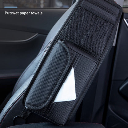 Car Seat Side Storage Hanging Bag Tissue Box, H320 Litchi Pattern, H321 Carbon Fiber Pattern, H322 Grain Pattern