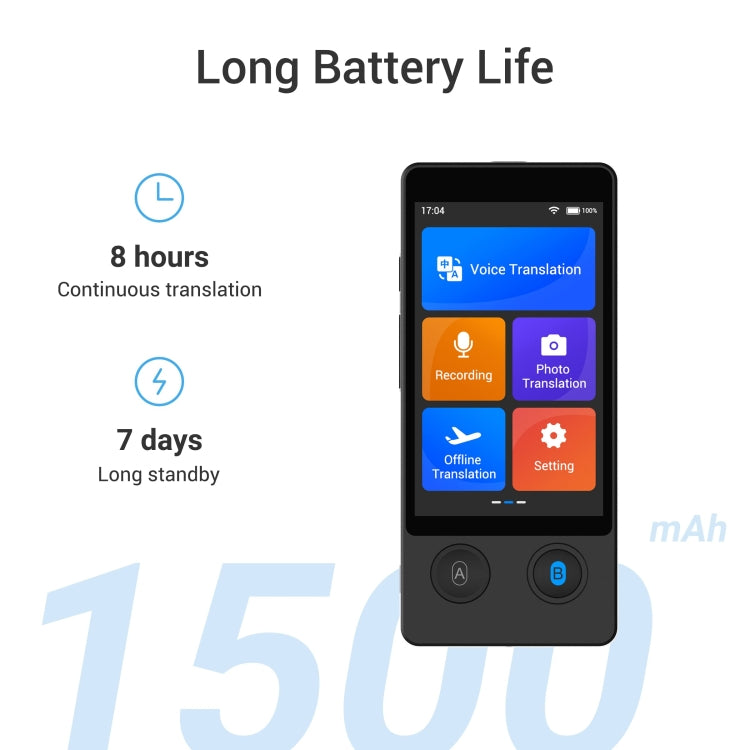 Hishell W12 144 Languages AI Voice Translator Smart Camera Translator Offline Dialogue Real-Time Mutual Translation, W12