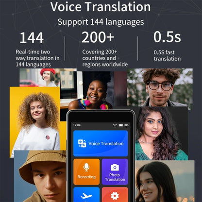 Hishell W12 144 Languages AI Voice Translator Smart Camera Translator Offline Dialogue Real-Time Mutual Translation, W12