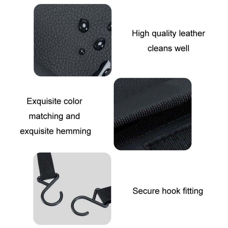 Car Seat Storage Mesh Pocket Hanging Storage Bag Tissue Box, H9160 Black