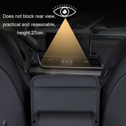 Car Seat Storage Mesh Pocket Hanging Storage Bag Tissue Box, H9160 Black