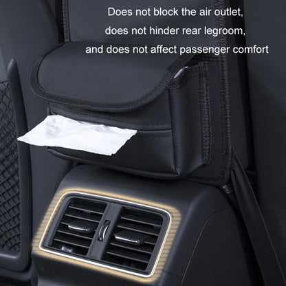 Car Seat Storage Mesh Pocket Hanging Storage Bag Tissue Box, H9160 Black