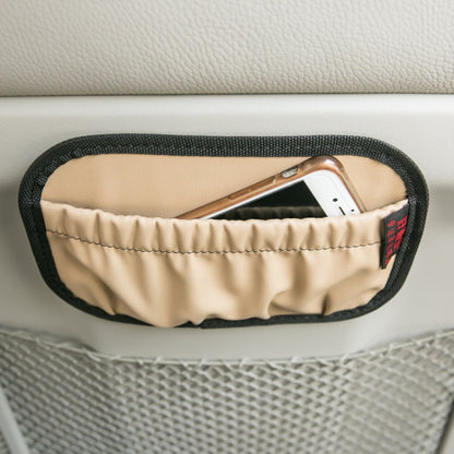 Car Instrument Console Adhesive Net Pocket Storage Hanging Bag, H012 Beige Large, H264 Gray Large, H013 Black Small, H014 Beige Small, H265 Gray Small