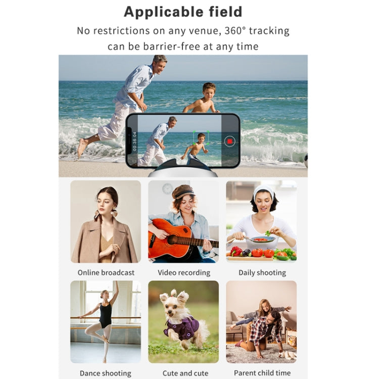 Hishell Rechargeable AI Face Intelligent Follow Shot Gimbal Cell Phone Live Streaming Video Stabilizer