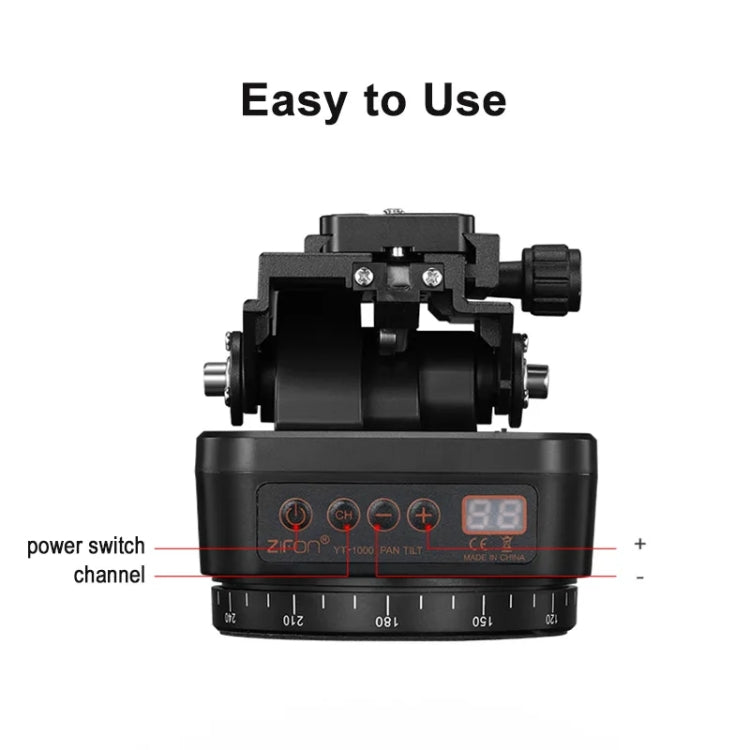 ZIFON YT-1000 Electric Gimbal 360 Degree Panoramic Remote Control Mobile Phone Shooting Dual Axis DSLR Camera Live Stabilizer, YT-1000