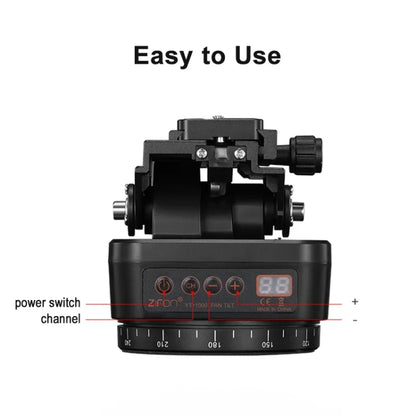 ZIFON YT-1000 Electric Gimbal 360 Degree Panoramic Remote Control Mobile Phone Shooting Dual Axis DSLR Camera Live Stabilizer, YT-1000