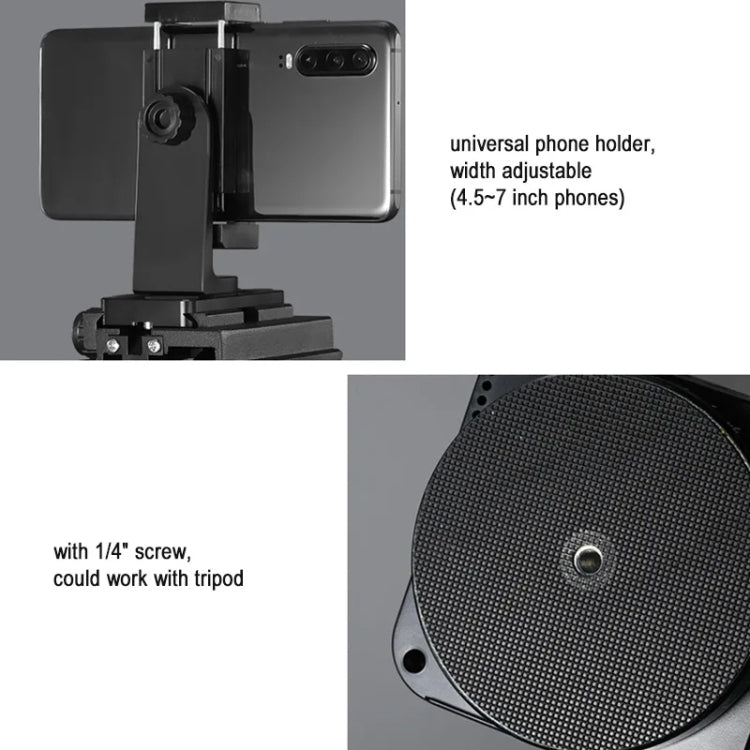 ZIFON YT-1000 Electric Gimbal 360 Degree Panoramic Remote Control Mobile Phone Shooting Dual Axis DSLR Camera Live Stabilizer, YT-1000