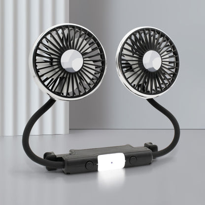 Car Double-head Hose Seat Fan with Light, F310