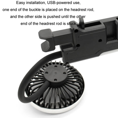 Car Double-head Hose Seat Fan with Light, F310