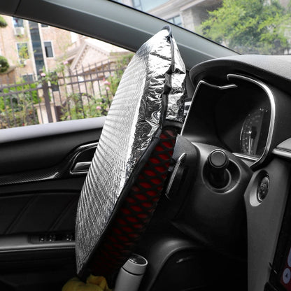 Car Steering Wheel Cooling Insulating Aluminum Foil Sunshade, 40cm