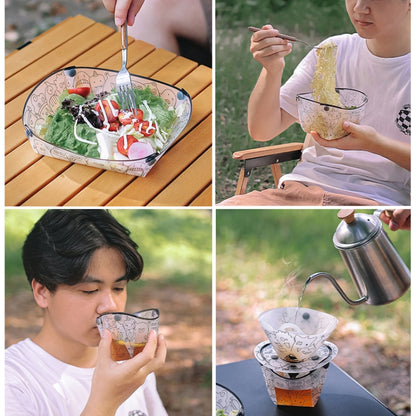 Outdoor Lightweight Folding Tableware Foldable Bowl Cup, Bowl, Cup, Coffee Drip Filter