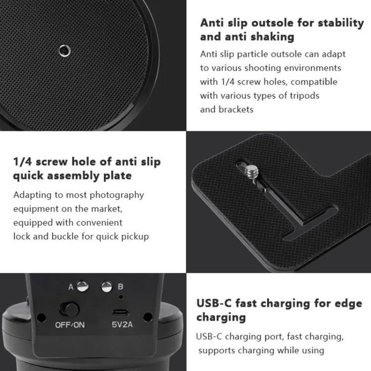 Desiontal YT-800 Cell Phone Camera Remote Control Gimbal 360 Rotation Panoramic Shooting Stabilizer