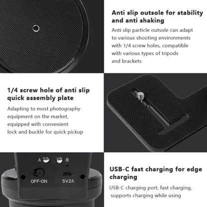 Desiontal YT-800 Cell Phone Camera Remote Control Gimbal 360 Rotation Panoramic Shooting Stabilizer