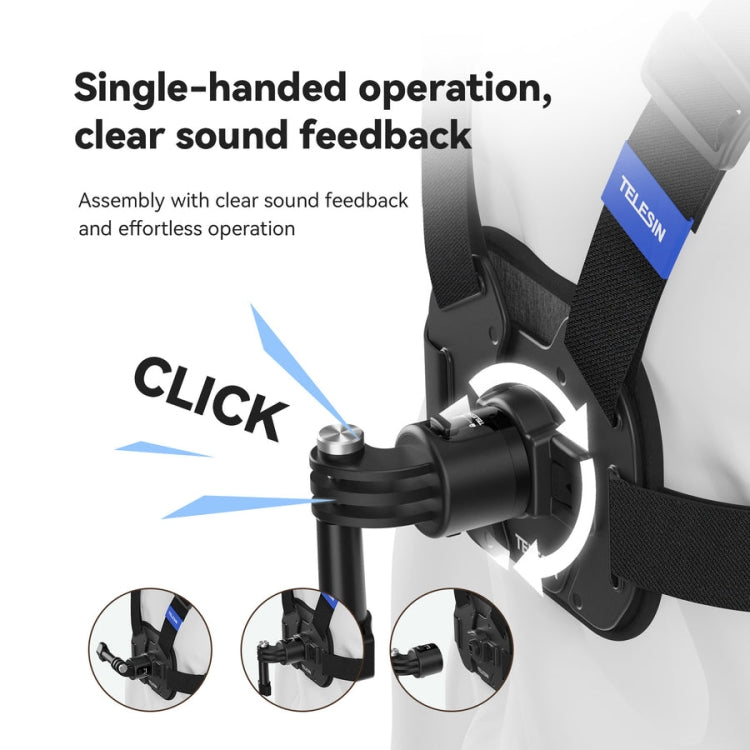 TELESIN S2-CGP-01 Quick-Release Vest Chest Strap Sports Camera Accessories, S2-CGP-01