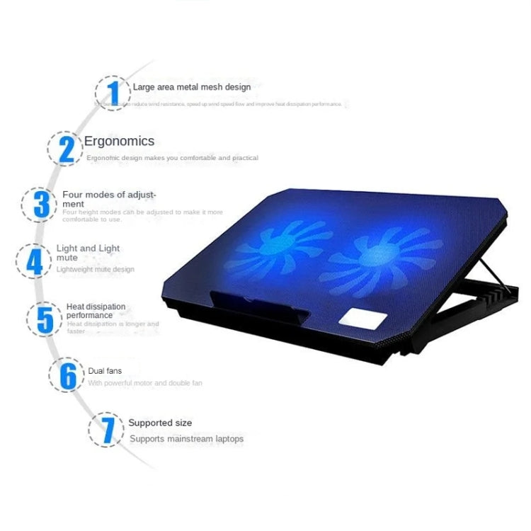 NUOXI S200C Laptop Silent Radiator Multi-level Adjustable Metal Bracket Base