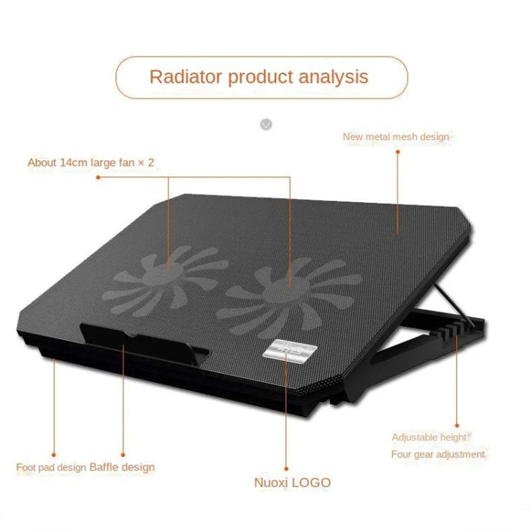 NUOXI S200C Laptop Silent Radiator Multi-level Adjustable Metal Bracket Base