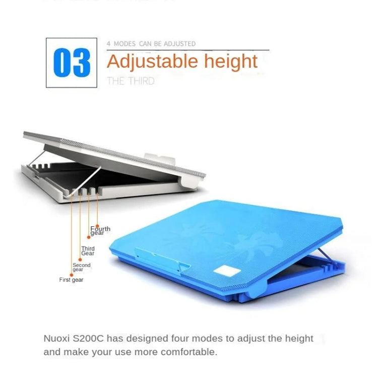 NUOXI S200C Laptop Silent Radiator Multi-level Adjustable Metal Bracket Base