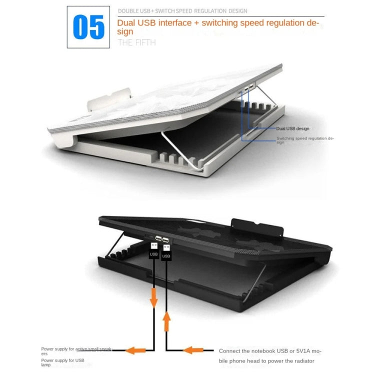 NUOXI S200C Laptop Silent Radiator Multi-level Adjustable Metal Bracket Base