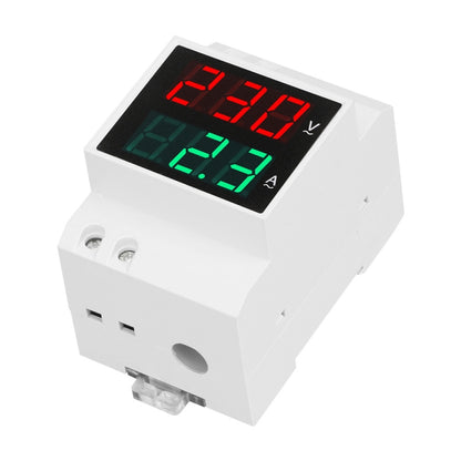 SINOTIMER SDM003-T 3 Digits DIN Rail Single-Phase AC Household Dual Display Voltage And Current Meter, SDM003-T
