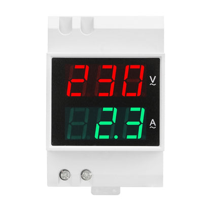 SINOTIMER SDM003-T 3 Digits DIN Rail Single-Phase AC Household Dual Display Voltage And Current Meter, SDM003-T