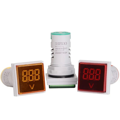 SINOTIMER ST17V AC Voltage Signal Indicator 22mm Square LED Digital Display Voltage Head AC 60-500V, ST17V