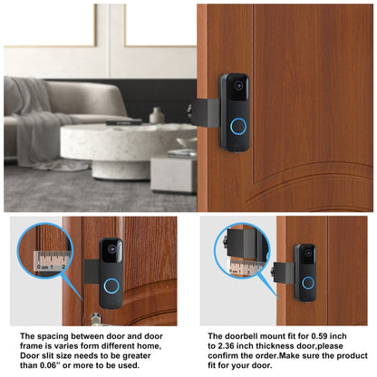 For Blink Doorbell Bracket No-Drilling Easy Installation Mount, Mount(Black), Mount(Silver)