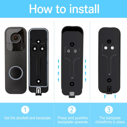 For Blink Doorbell Backplate Replacement Part, Backplate  Black, Backplate White