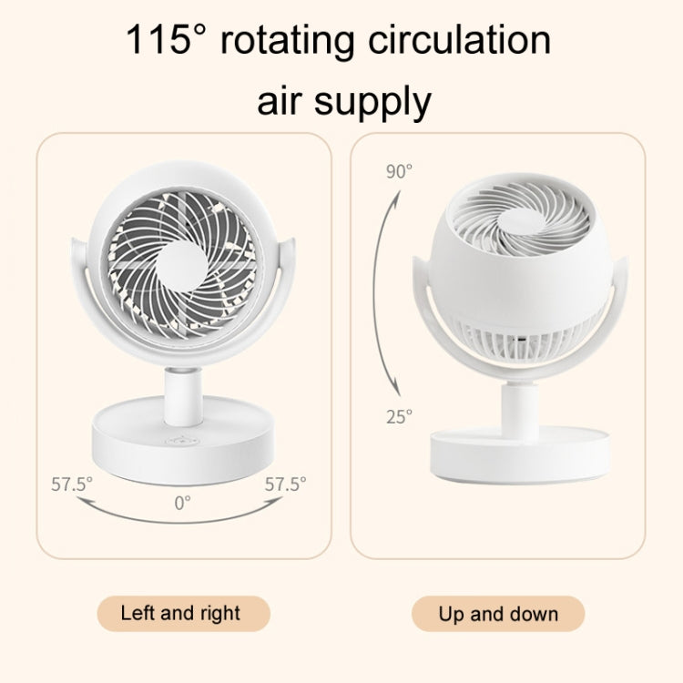 Desktop Air Circulation Fan Household Office Compact Mute Electrical Fan, USB Plug In, Battery Model