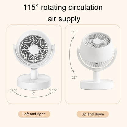 Desktop Air Circulation Fan Household Office Compact Mute Electrical Fan, USB Plug In, Battery Model