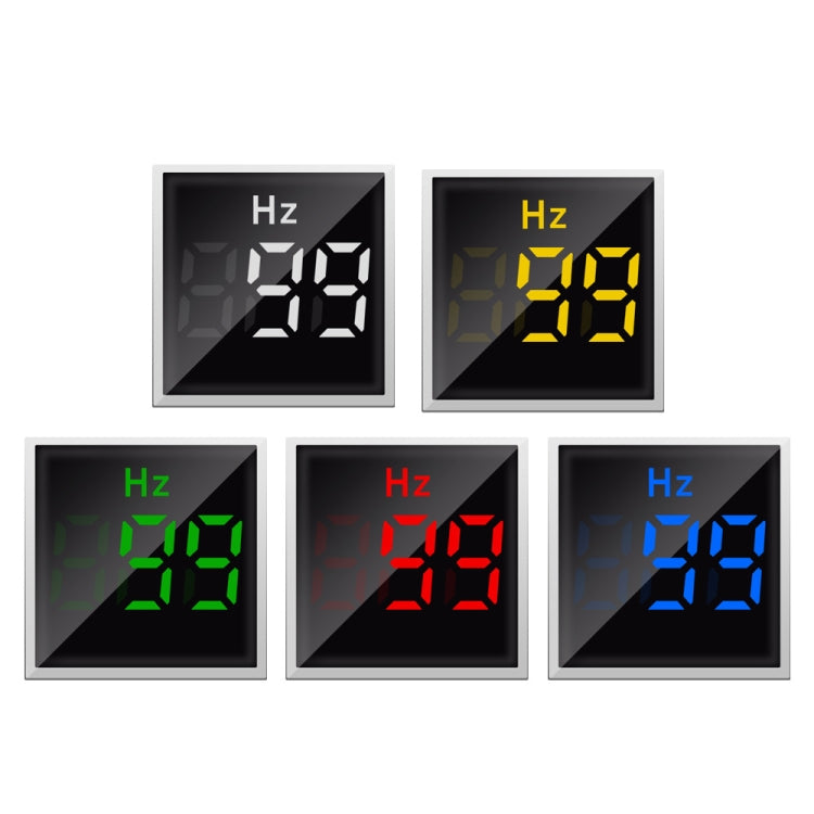 SINOTIMER ST17HZ 22mm Square LED Digital Display 50-75Hz AC Frequency Signal Indicator, ST17HZ