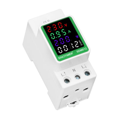 SINOTIMER DIN Rail AC Digital Display Current Voltage Power Electricity Multi-Function Tester, SDM012-2, SDM012-1, SDM012-RS485